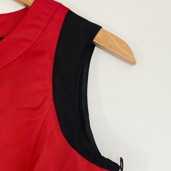 Prabal Gurung For Target Red Black Panel A-Line Mini Dress Sundress NWT - Picture 4 of 13